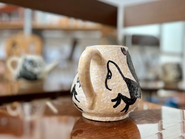 Ceramica astratta vintage Talavera anni '70