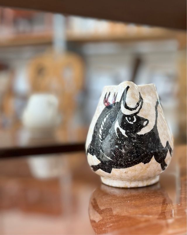 Ceramica astratta vintage Talavera anni '70