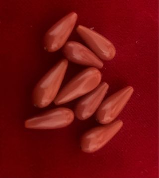 Preciosas lagrimas de Coral Rojo Natural