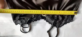 lencero negro con encaje ne tejido satinado