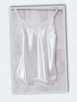 lencero blanco con encaje