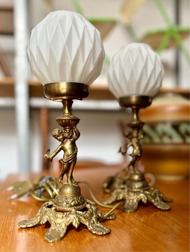 Coppia di lampade Art Deco vintage