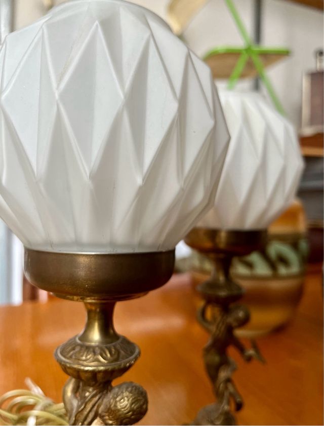 Coppia di lampade Art Deco vintage