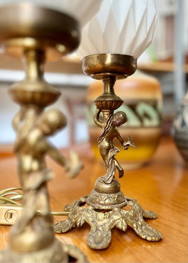 Coppia di lampade Art Deco vintage