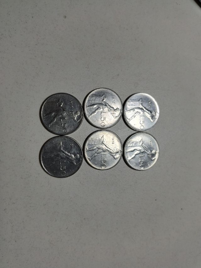 Monedas 50 liras italianas