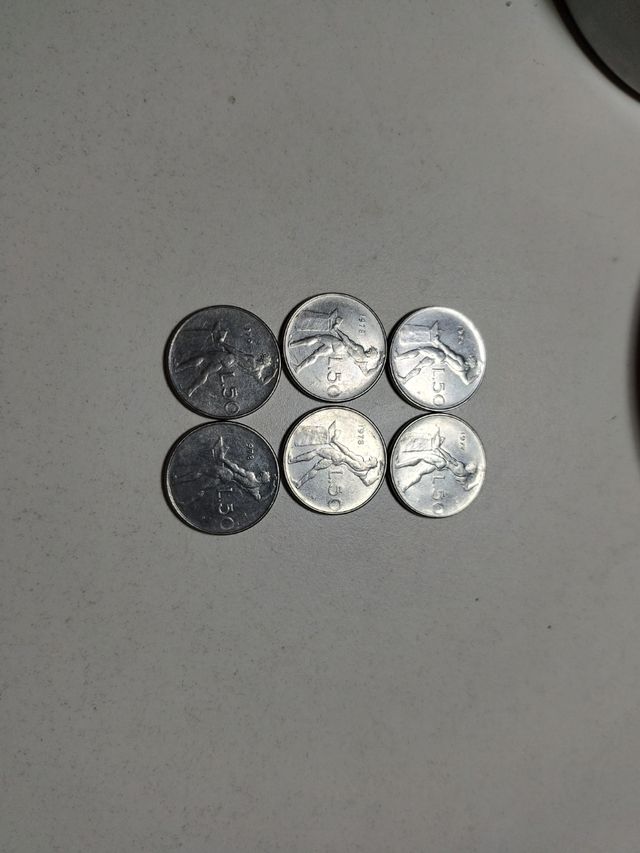 Monedas 50 liras italianas