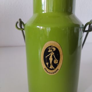 LECHERA FRANCESA ANTIGUA AÑOS 50 METAL ESMALTADO