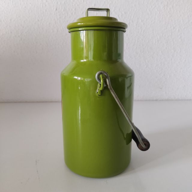 ANTICA LATTIERA FRANCESE DEGLI ANNI '50 IN METALLO SMALTATO