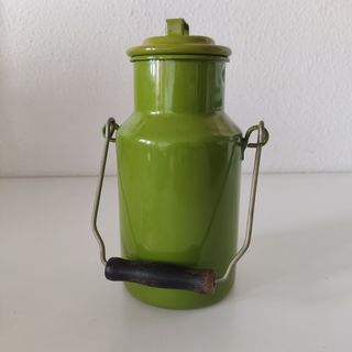 LECHERA FRANCESA ANTIGUA AÑOS 50 METAL ESMALTADO