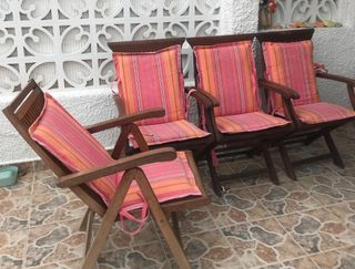 Juego 4 sillas teka.Venta es en San PedrodePinatar