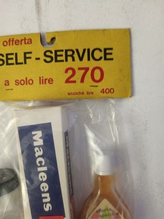 Confezione vintage dentifricio shampoo