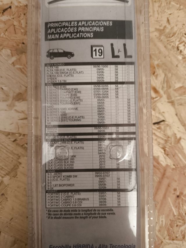 Escobillas limpiaparabrisas Goodyear Saab BMW Alfa