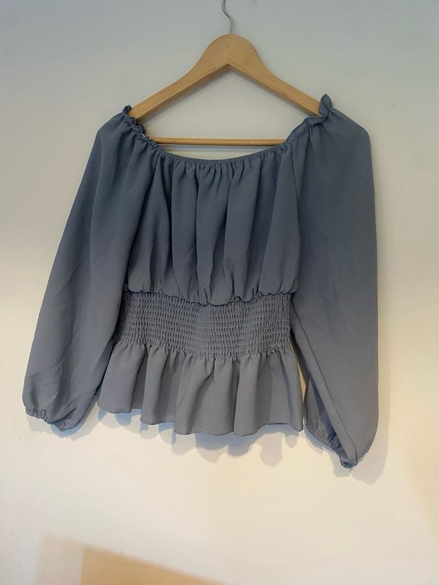 Blusa azul mujer talla única a estrenar