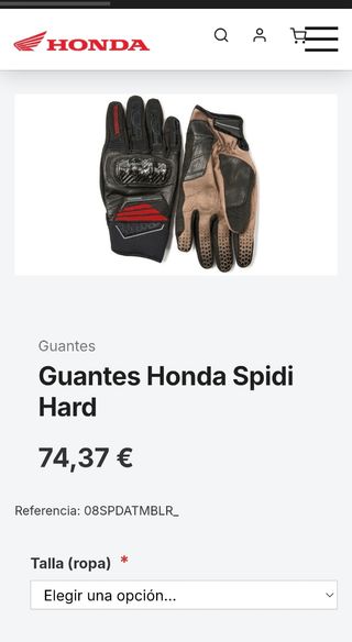 Guantes Honda spidi hard S