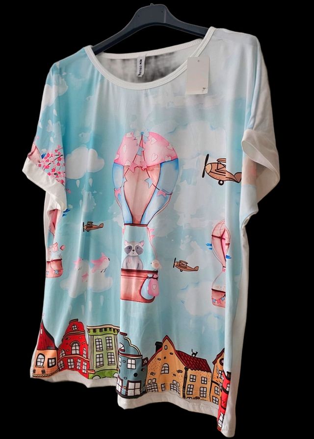 Camiseta holgada globos