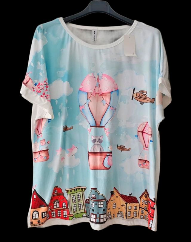 Camiseta holgada globos