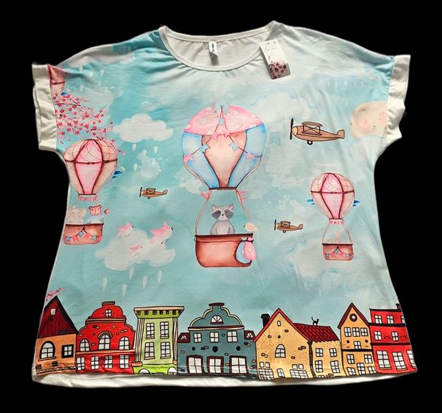 Camiseta holgada globos