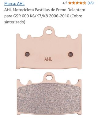 Gsr 600 pastillas de freno