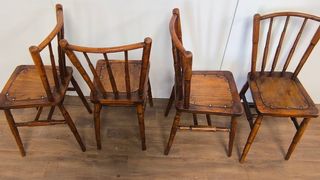 SILLAS MADERA ANTIGUAS ARTESANALES PARA DECORAR