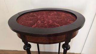 MESA AUXILIAR PEDESTAL VELADOR ANTIGUO TIPO LUIS X