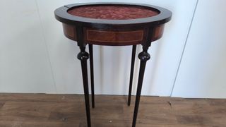MESA AUXILIAR PEDESTAL VELADOR ANTIGUO TIPO LUIS X