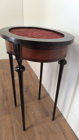 MESA AUXILIAR PEDESTAL VELADOR ANTIGUO TIPO LUIS X