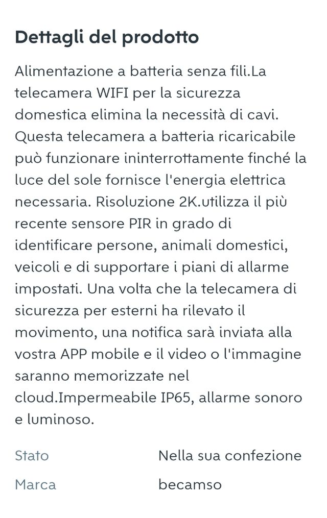 Telecamera di Sorveglianza bianca 