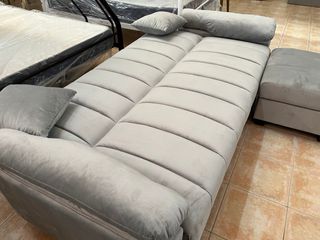 SOFA CAMA MODERNO + ARCON Y PUFF MOVIBLE 