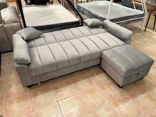 SOFA CAMA MODERNO + ARCON Y PUFF MOVIBLE