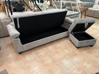 SOFA CAMA MODERNO + ARCON Y PUFF MOVIBLE