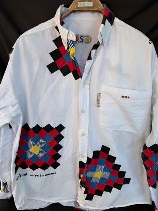 VINTAGE camisa blanca DESIGUAL talla L 