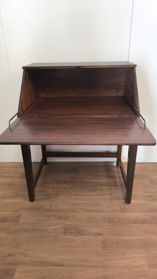 ESCRITORIO SECRETO O BURO DE MADERA ANTIGUO