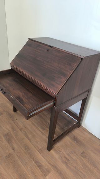 ESCRITORIO SECRETO O BURO DE MADERA ANTIGUO