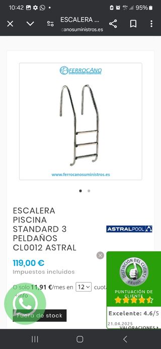 Escalera de piscina 