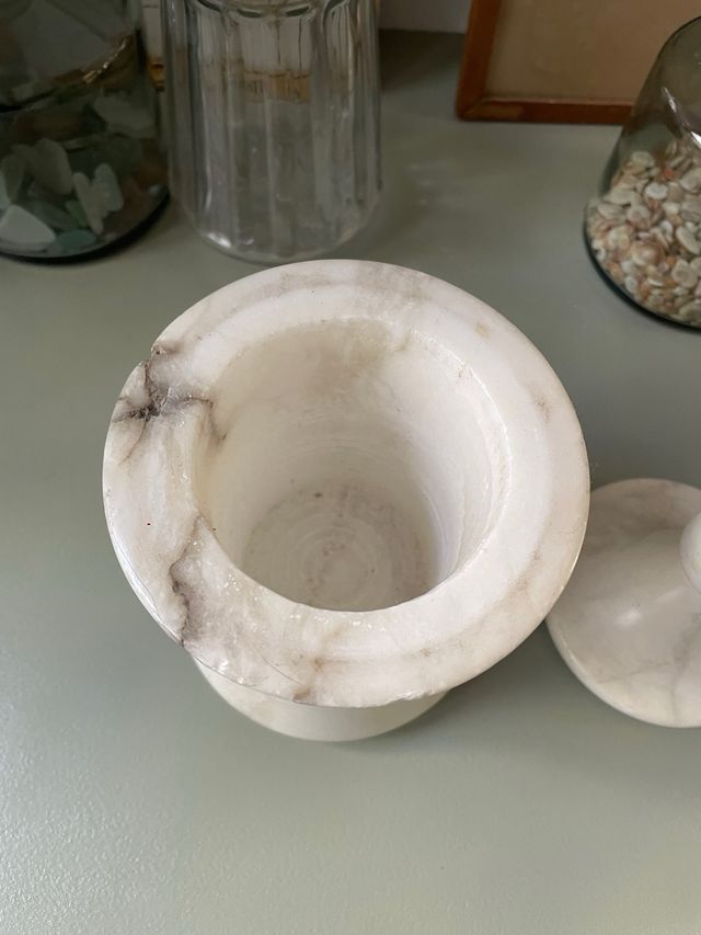 Antiguo tarro Farmacia Marmol / Alabastro