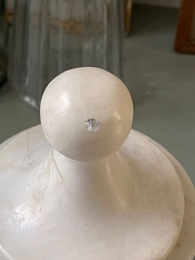 Antiguo tarro Farmacia Marmol / Alabastro