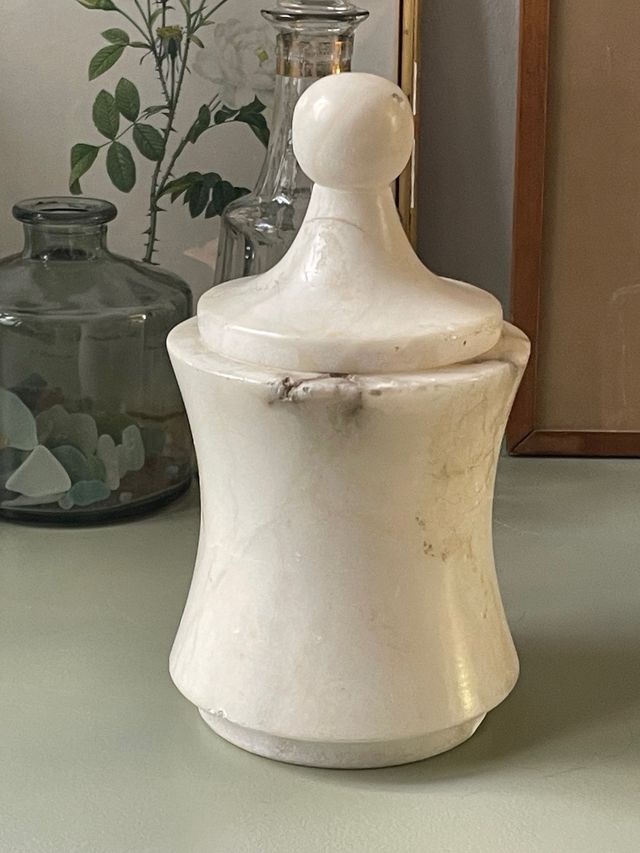 Antiguo tarro Farmacia Marmol / Alabastro