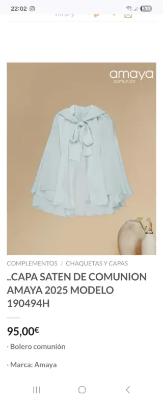 Capa vestido verde agua