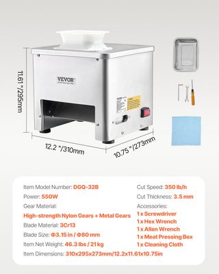 Affettatrice Elettrica 550W Affettatrice Commercia