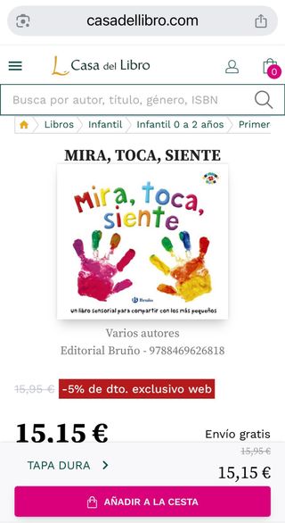 Mira, toca, siente (Spanish Edition)