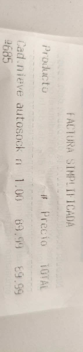 Cadenas Nieve para coche