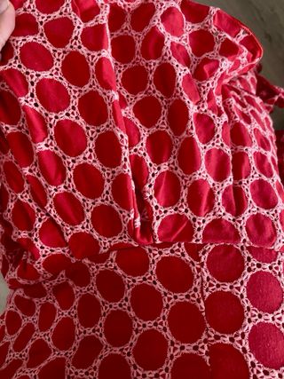 Traje de flamenca rojo de lunares para feria