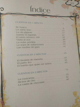 Cuentos en 1,3 y 5 minutos