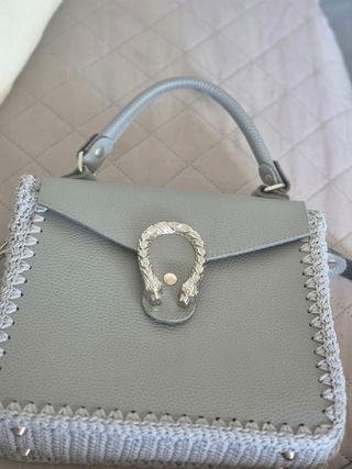 Borsa pelle e cordino
