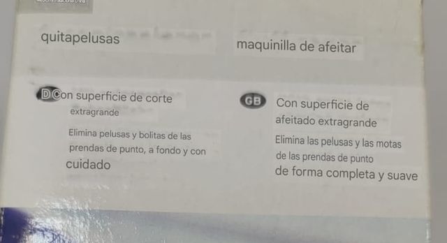 Quita pelusas y bolitas eléctrico