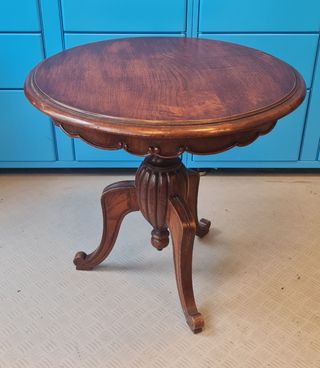 Mesa Castaño Velador auxiliar 65 cm diámetro
