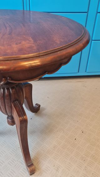 Mesa Castaño Velador auxiliar 65 cm diámetro