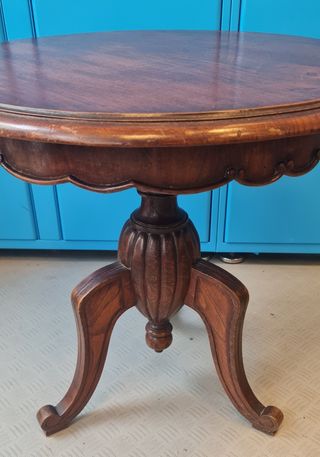 Mesa Castaño Velador auxiliar 65 cm diámetro