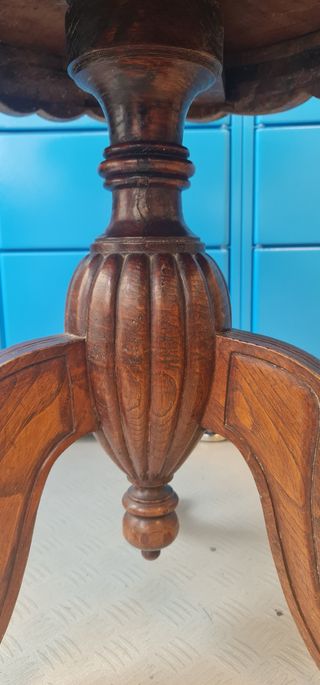 Mesa Castaño Velador auxiliar 65 cm diámetro