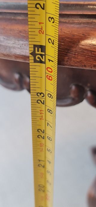 Mesa Castaño Velador auxiliar 65 cm diámetro
